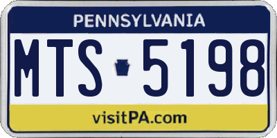 PA license plate MTS5198