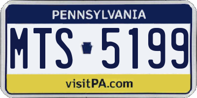 PA license plate MTS5199
