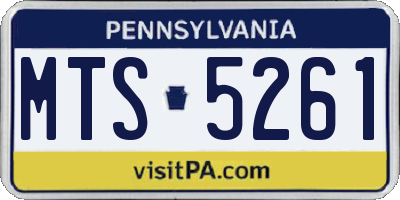 PA license plate MTS5261