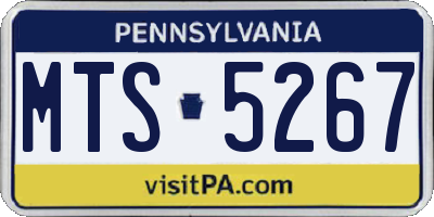 PA license plate MTS5267