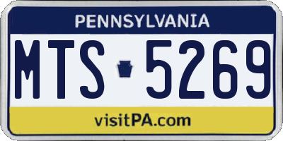 PA license plate MTS5269