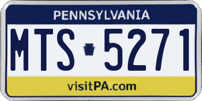 PA license plate MTS5271