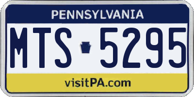 PA license plate MTS5295