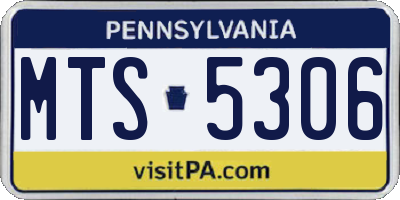 PA license plate MTS5306
