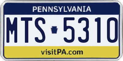 PA license plate MTS5310