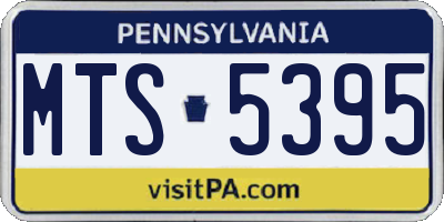 PA license plate MTS5395