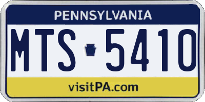 PA license plate MTS5410