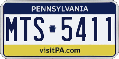 PA license plate MTS5411