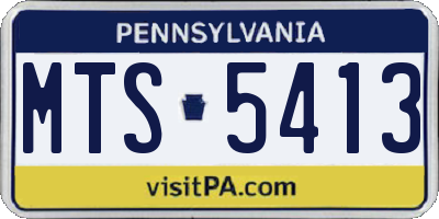 PA license plate MTS5413