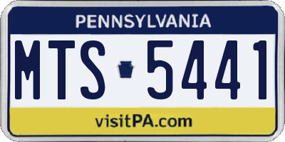 PA license plate MTS5441