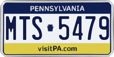 PA license plate MTS5479