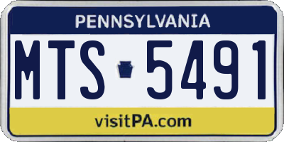 PA license plate MTS5491