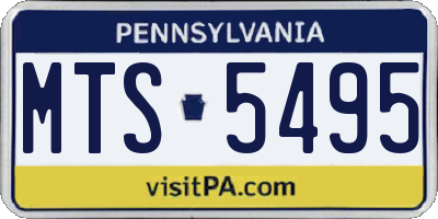 PA license plate MTS5495