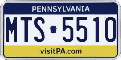 PA license plate MTS5510