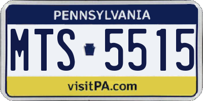 PA license plate MTS5515