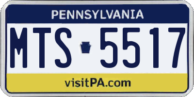PA license plate MTS5517