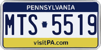 PA license plate MTS5519