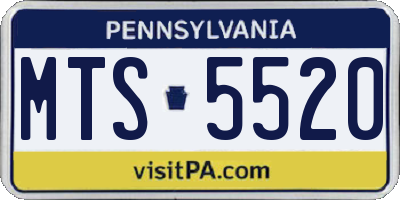 PA license plate MTS5520