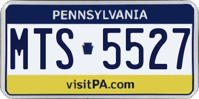 PA license plate MTS5527