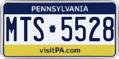 PA license plate MTS5528