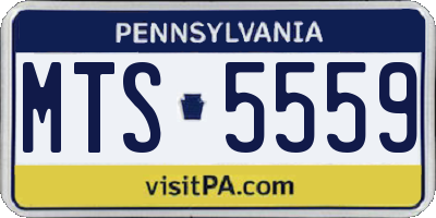 PA license plate MTS5559