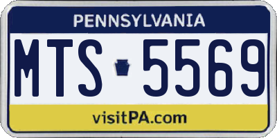 PA license plate MTS5569