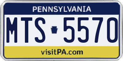 PA license plate MTS5570