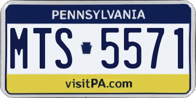 PA license plate MTS5571