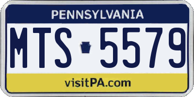 PA license plate MTS5579