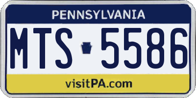 PA license plate MTS5586