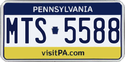 PA license plate MTS5588