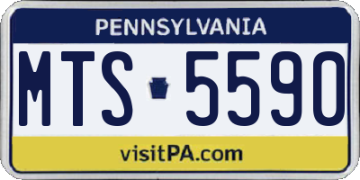 PA license plate MTS5590