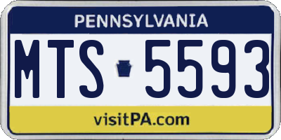 PA license plate MTS5593