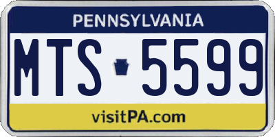 PA license plate MTS5599