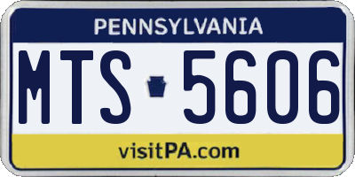 PA license plate MTS5606