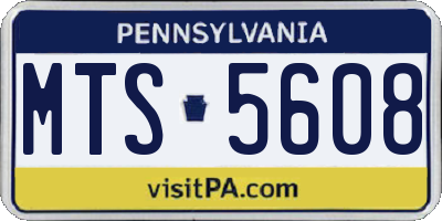 PA license plate MTS5608