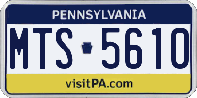 PA license plate MTS5610