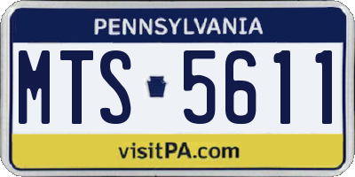 PA license plate MTS5611
