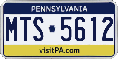 PA license plate MTS5612