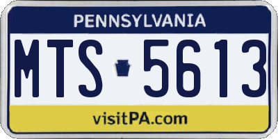 PA license plate MTS5613