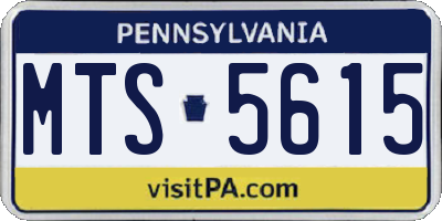 PA license plate MTS5615