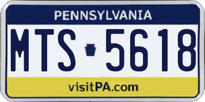 PA license plate MTS5618