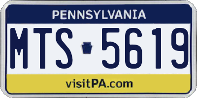 PA license plate MTS5619