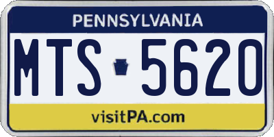 PA license plate MTS5620