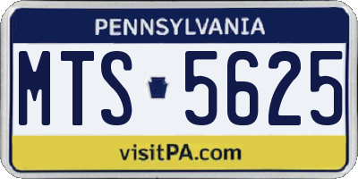 PA license plate MTS5625