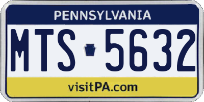 PA license plate MTS5632