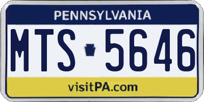 PA license plate MTS5646