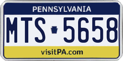 PA license plate MTS5658