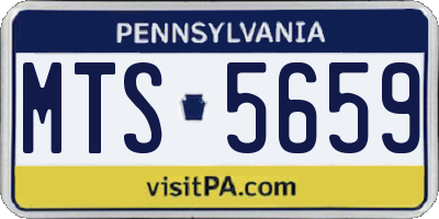 PA license plate MTS5659