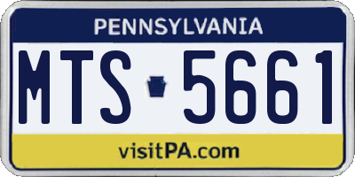 PA license plate MTS5661